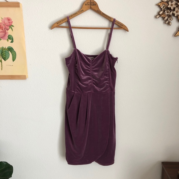 H&M Velvet Wrap Cocktail Dress - Picture 5 of 8